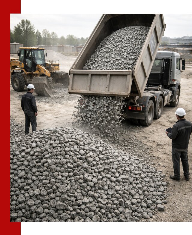 Доставка гранитного щебня фракции 20-40 в Соколе