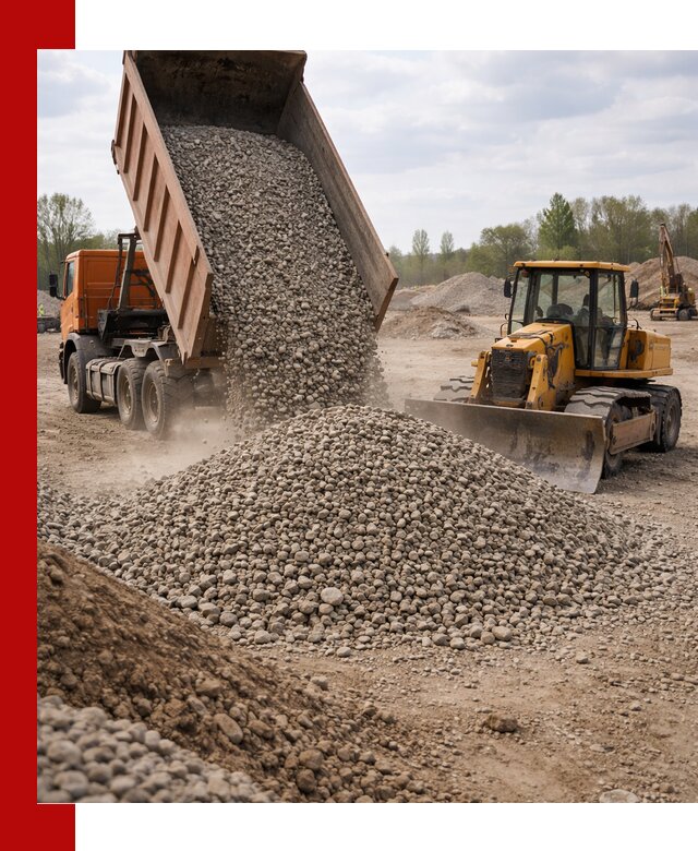 Доставка гравийного щебня фракции 40-70 в Соколе