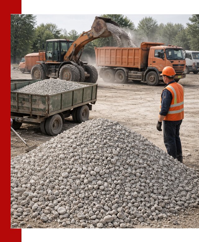 Доставка известнякового щебня фракция 20–40 в Соколе