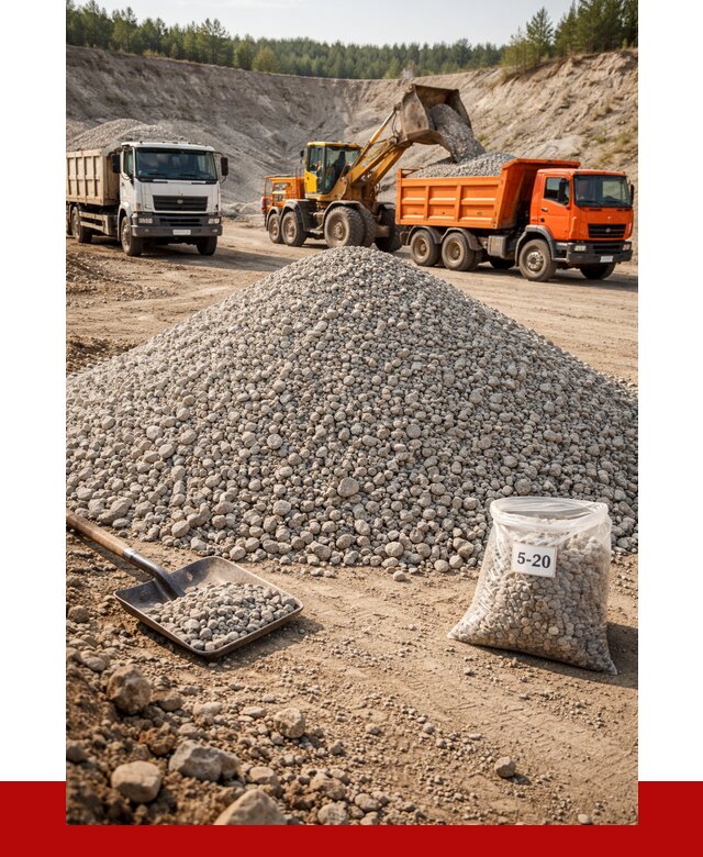 Доломитовый щебень фр. 5-20 в Соколе от 4376 р. | ПРОНЕРУДСкл