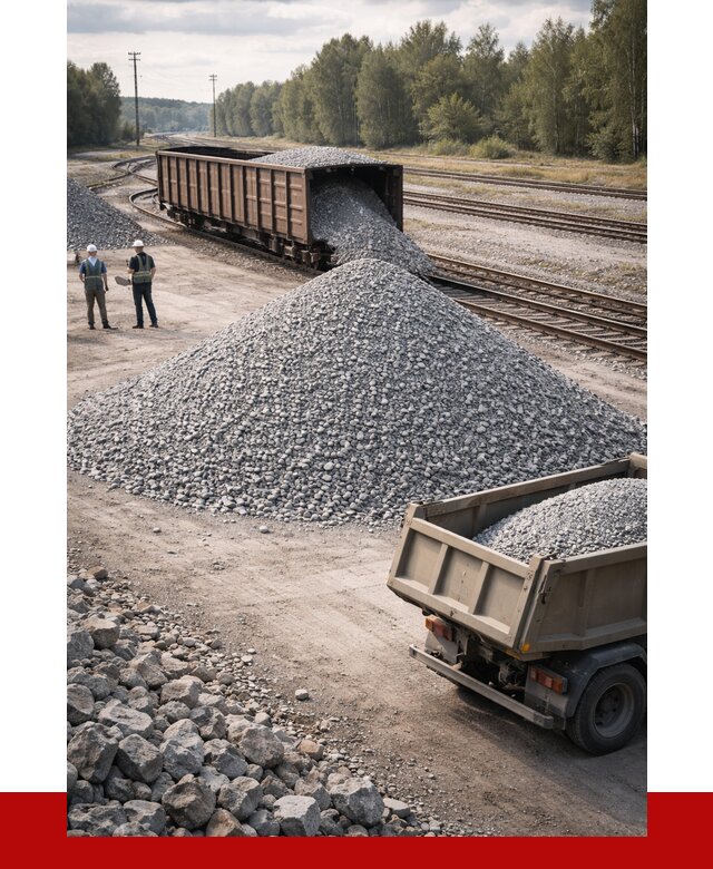 Железнодорожный щебень 20-60 в Соколе от 1771 р. | ПРОНЕРУДСкл