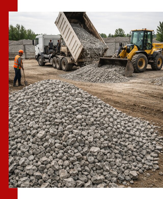 Доставка бетонного щебня фракции 40-70 в Соколе