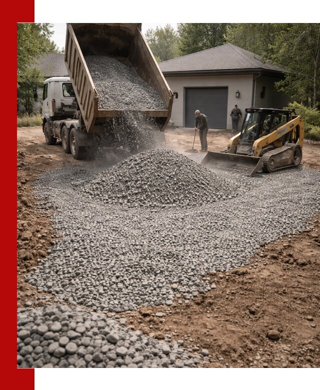 Щебень для парковки в Соколе: доставка и укладка качественного материала