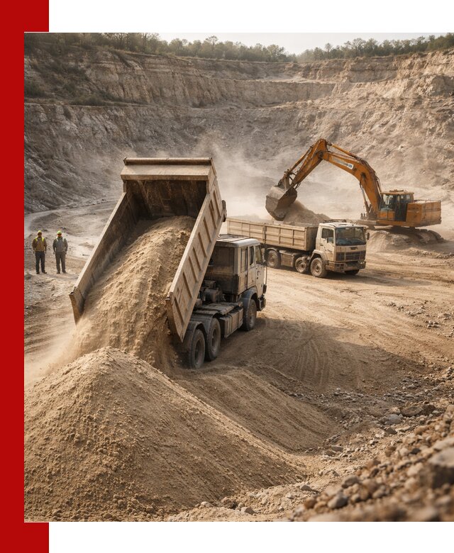 Карьерный песок навалом с доставкой в Соколе