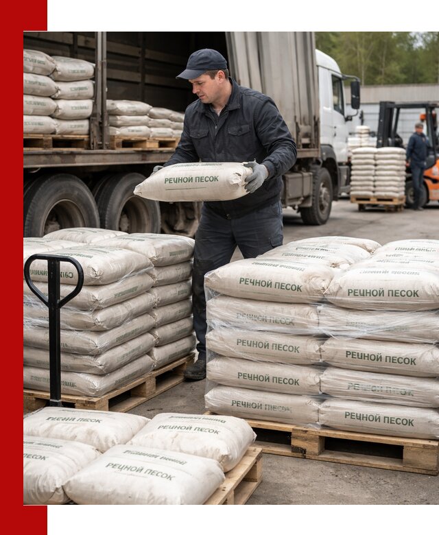 Речной песок в мешках с доставкой в Соколе
