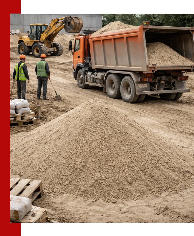 Доставка и продажа мытого речного песка в Соколе
