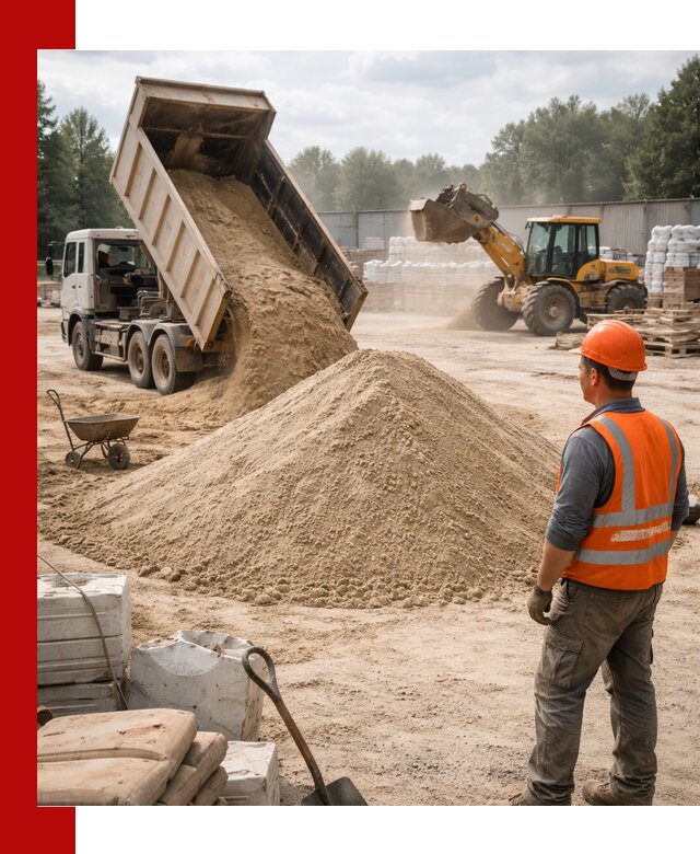 Доставка строительного песка с самосвалом в Соколе