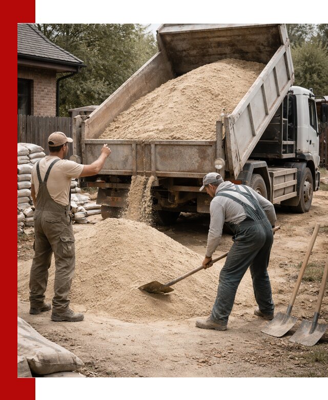 Песок для штукатурки с доставкой в Соколе качественный и чистый