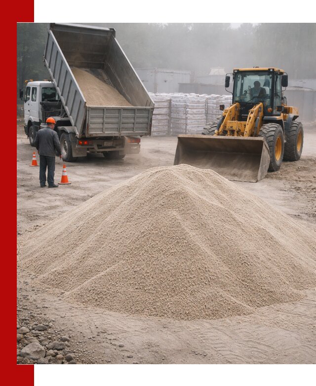 Кварцевый песок фракция 0–8 для стройработ в Соколе