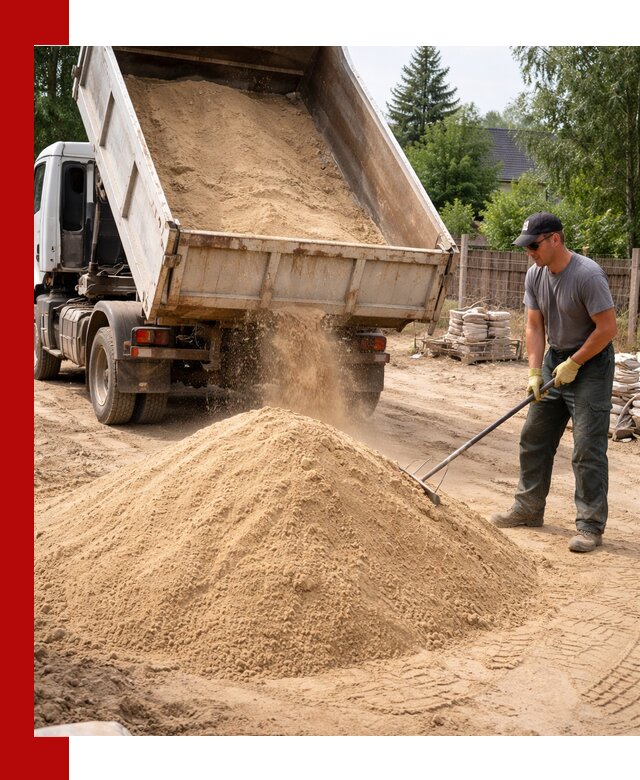 Доставка сухого песка самосвалами в Соколе