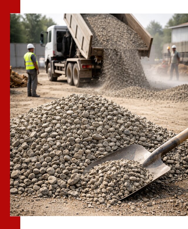 Доставка гравия фракции 20-40 в Соколе с самосвалами