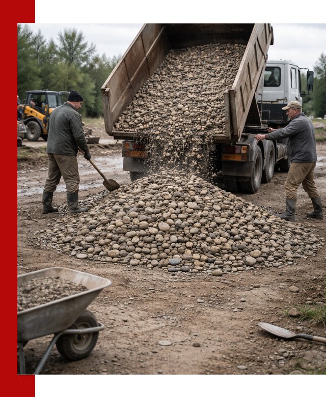 Доставка гальки речной оптом и в розницу в Соколе