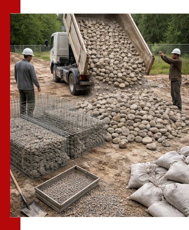 Камень для габионов фракция 70–151 в Соколе