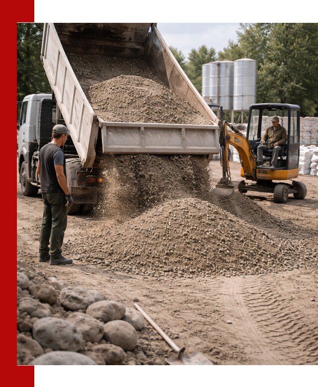 Доставка ПГС С3 в Соколе самосвалами и миксерами