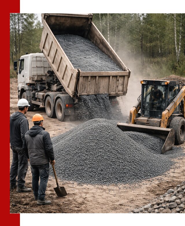 Гранитный отсев 0-5 с доставкой и разгрузкой в Соколе