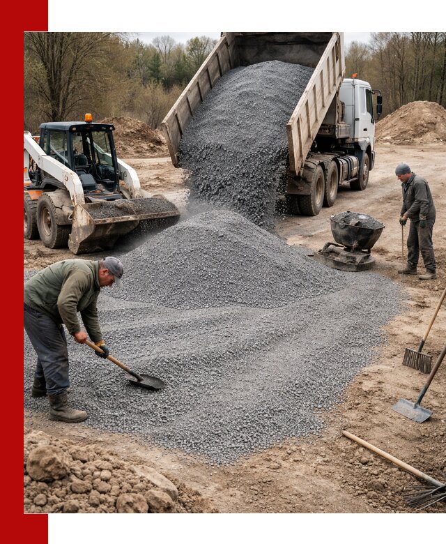 Отсев для подсыпки в Соколе — доставка и подсыпка на участок