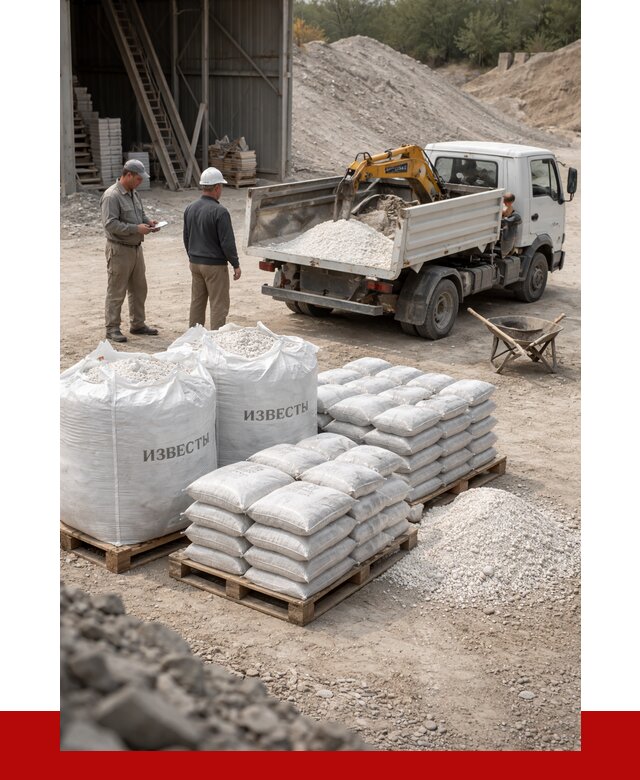 Известь строительная в Соколе с доставкой от 4376 р. | ПРОНЕРУДСкл