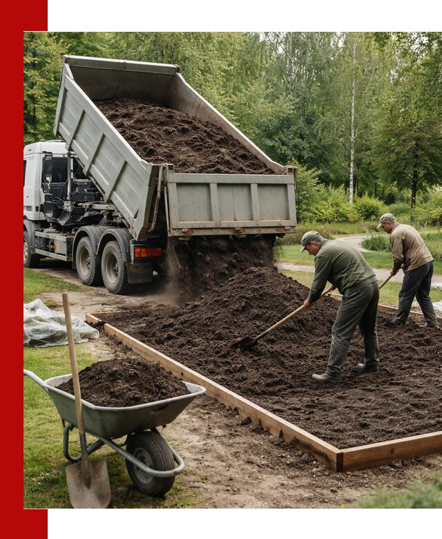 Доставка грунта для озеленения и благоустройства в Соколе