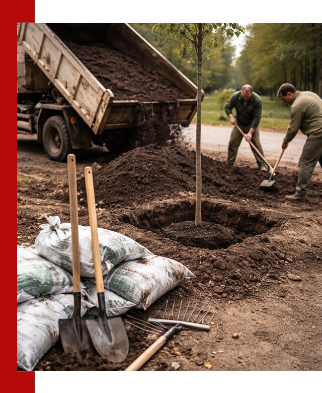 Грунт для посадки деревьев в Соколе — доставка и подготовка почвы