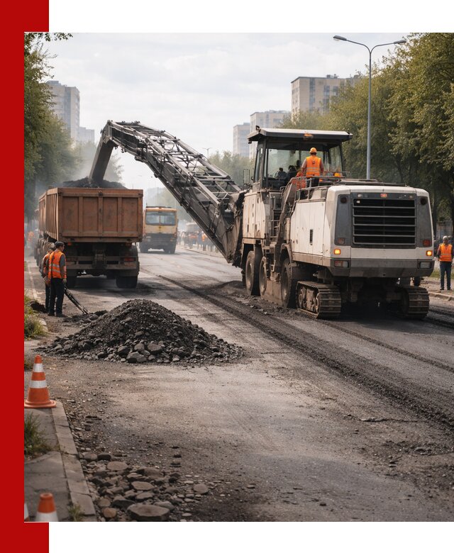 Фрезерованный асфальт в Соколе — удаление и вывоз старого покрытия
