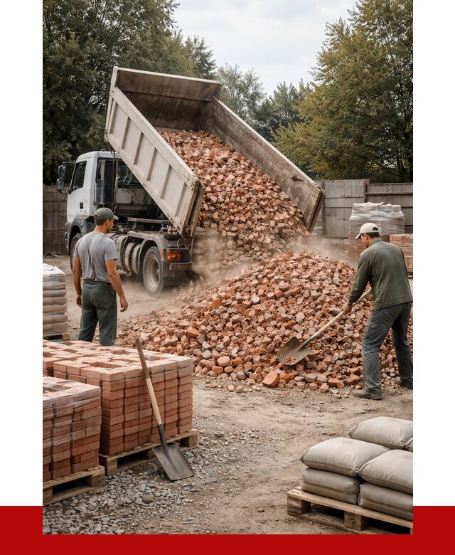 Бой кирпича в Соколе с доставкой от 4376 руб/куб | ПРОНЕРУДСкл