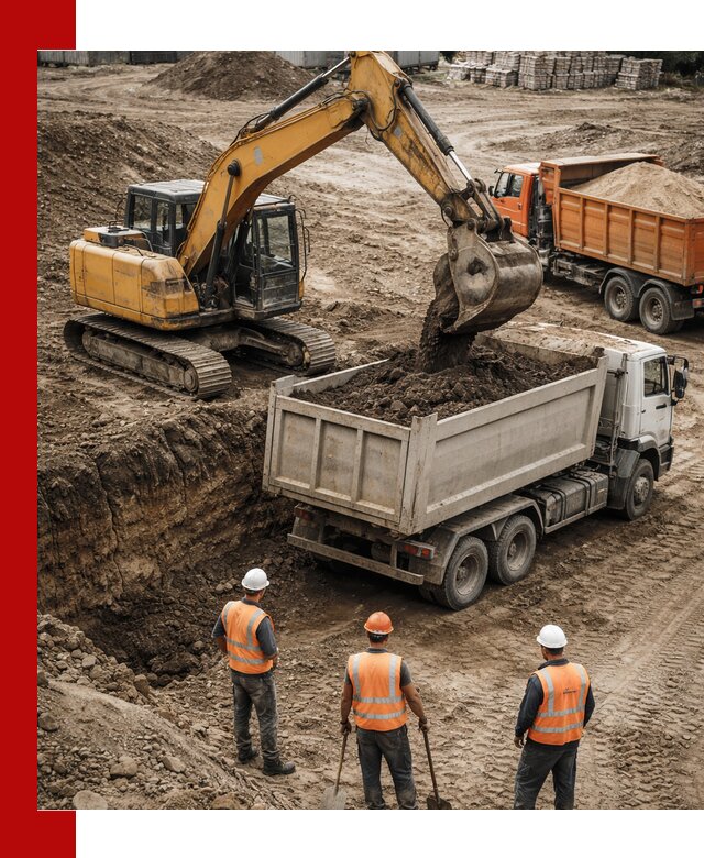 Разработка грунта для строительства и благоустройства в Соколе