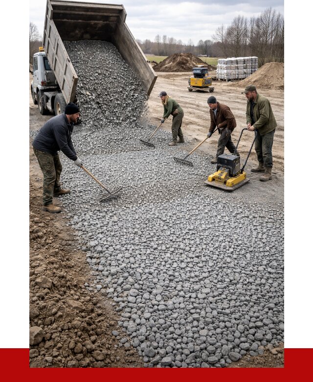 Устройство щебеночной подушки в Соколе от 4689 р. ПРОНЕРУДСкл