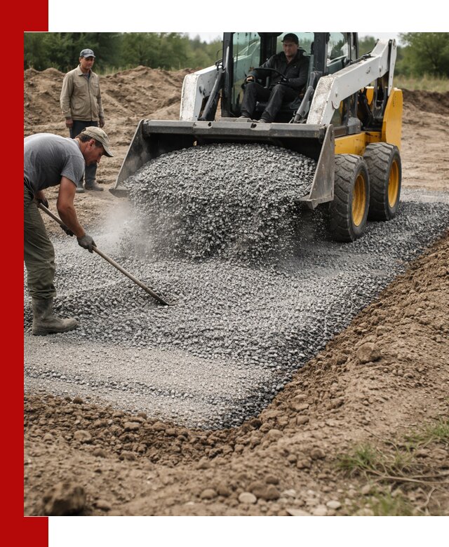 Устройство щебеночной подушки в Соколе для дорог и фундаментов